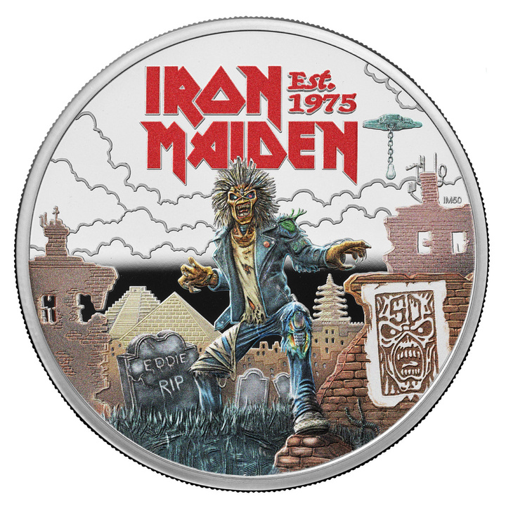 Iron Maiden colorato 1 oncia d'argento 2025 Proof