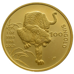  Singapur: Jahr des Tigers 1 Unze Gold 1986