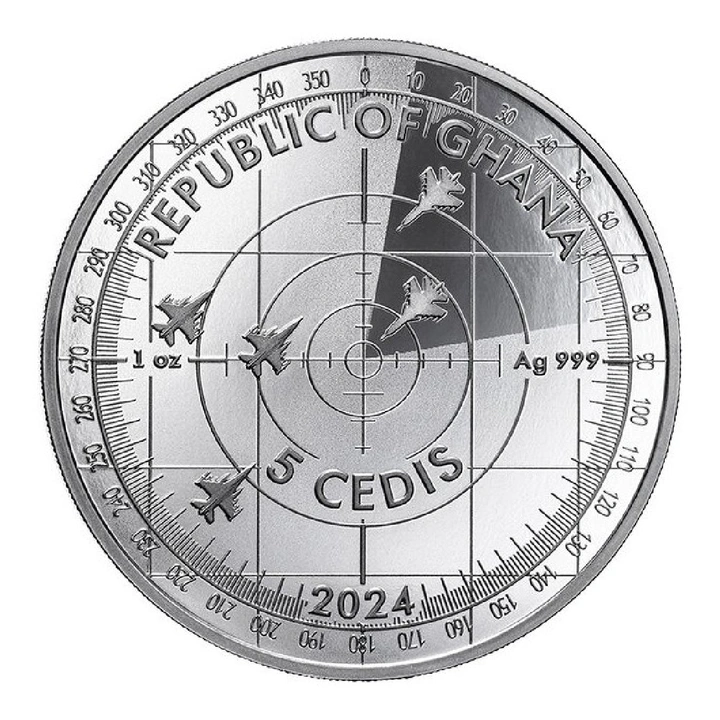 Ghana Ukrainian Falcons 1 oz argint 2024 Proof
