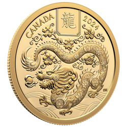 Canadá: Año Lunar del Dragón $100 Oro 2024 Proof