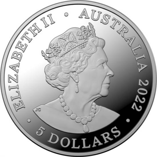 Las criaturas más peligrosas de Australia: El Gran Tiburón Blanco 5 oz Plata 2022