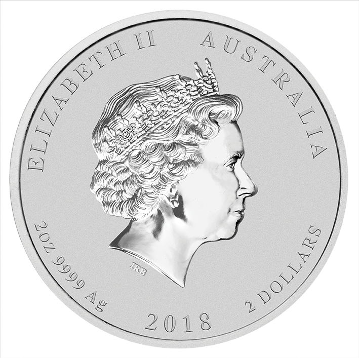Lunar II: Jahr des Hund 2 oz Silber 2018