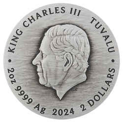 Tuvalu: Teenage Mutant Ninja Turtles - 40th anniversary coloured 2 oz Silber 2024 High Relief Antiqued Coin