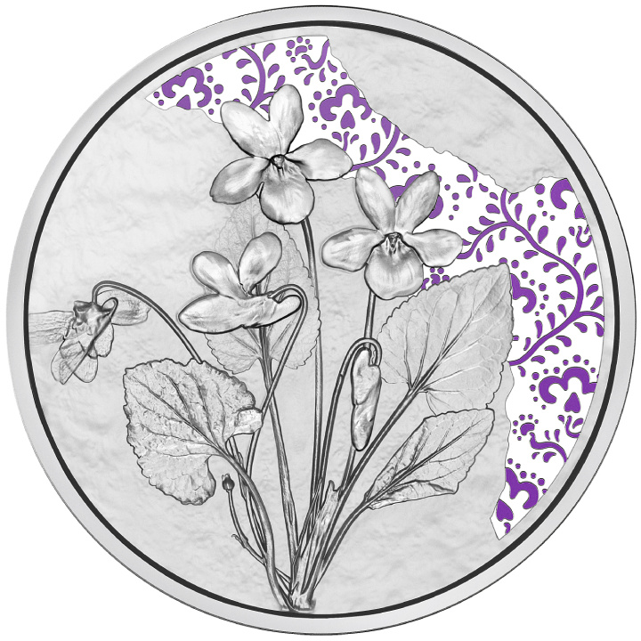 The Violet coloured 10 Euro Silver 2024 Proof Coin