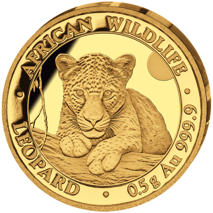 Somalia – African Wildlife: Leopard-Goldmünze 0,5 g 2025 Proof