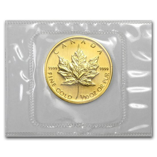 Maple Leaf 1/10 oz Gold 1989