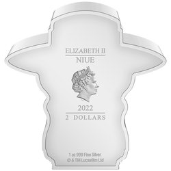 Niue : Star Wars - Cad Bane, pièce Chibi colorisée de 1 once d’argent, 2022, Belle Épreuve.