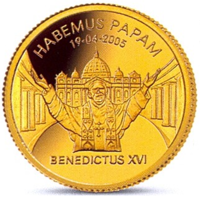 Benedikt XVI. 1/25 unce zlata 2005 Proof