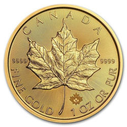 Feuille d'érable canadienne 1 once d'or Différentes années