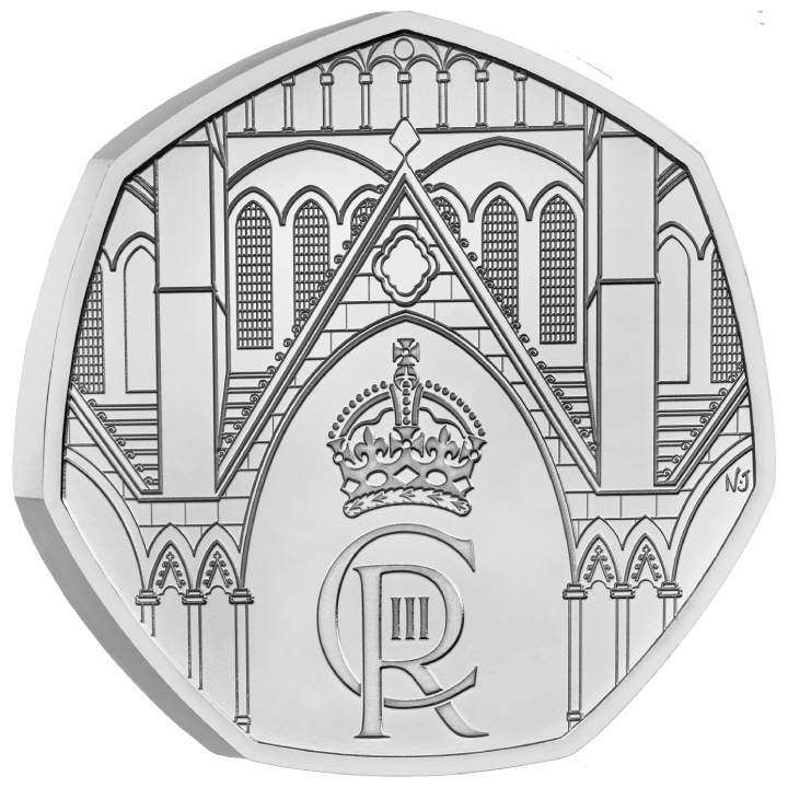 Încoronarea Majestății Sale Regele Charles al III-lea 50 pence Cupronichel 2023