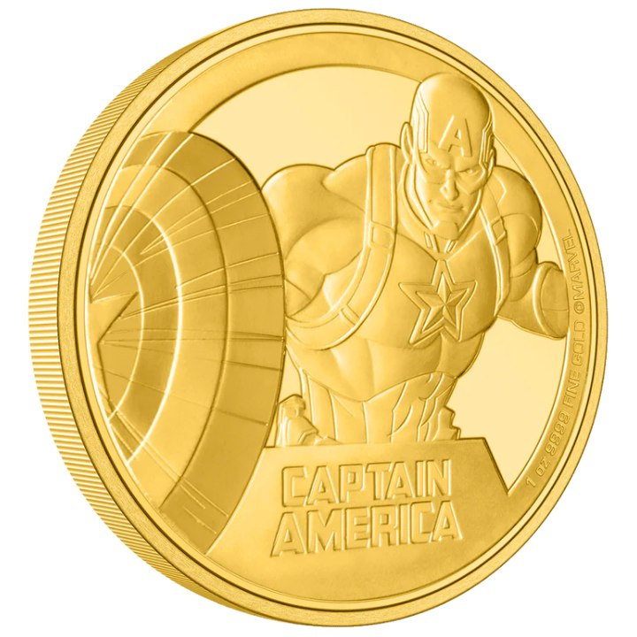 Niue: Marvel - Captain America 1 oz Gold 2023 Proof