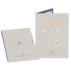 The 2024 United Kingdom Brilliant Uncirculated Definitive 8 Coins Coin Set