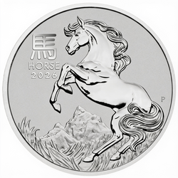 Monedă din platină Perth Mint: Lunar III - Anul Calului 1/10 uncie de platină 2026