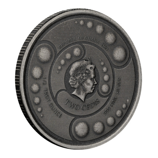 Ghana: Alien 1/2 oz Silber 2021 Antique Coin