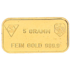 Lingote de oro sin clasificar de 5 gramos