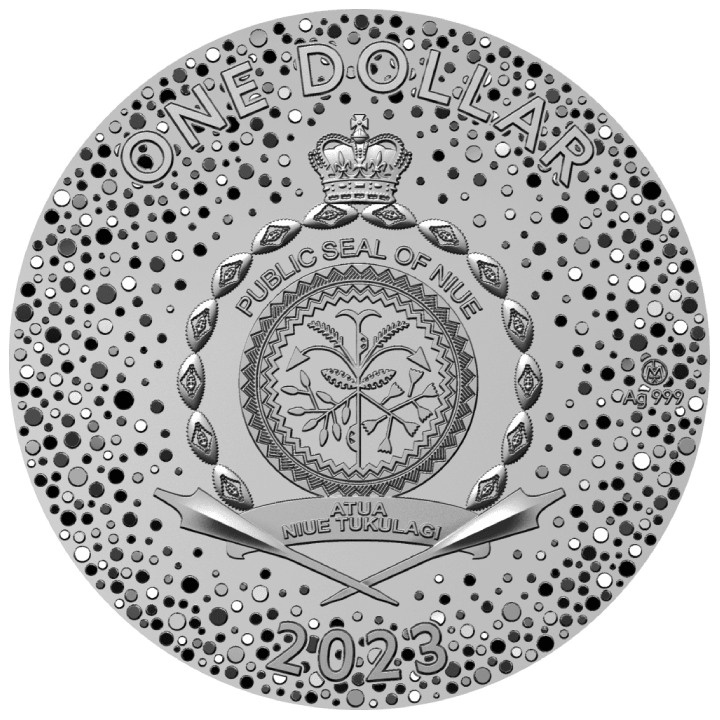 Niue: The Black Water Rabbit $1 Silber 2023 Prooflike