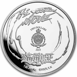 Niue: Yu-Gi-Oh! Kuriboh colorato 1 oncia d'argento 2023 Slab
