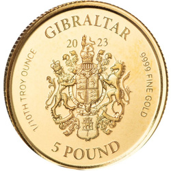 Gibraltar: Lady Justice 1/10 uncji Złota 2023 Proof
