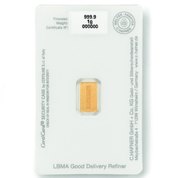 Sztabka C. Hafner - For You 1 gram Złota (biały)