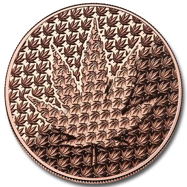 Cannabis Hidden Leaf 1 ounce of copper
