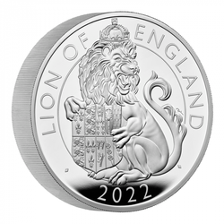 The Royal Tudor Beasts: Leone d'Inghilterra 10 once d'argento 2022 Proof