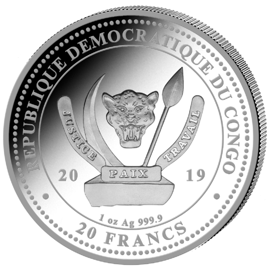Congo: World's Wildlife - Jirafa 1 oz Plata 2019