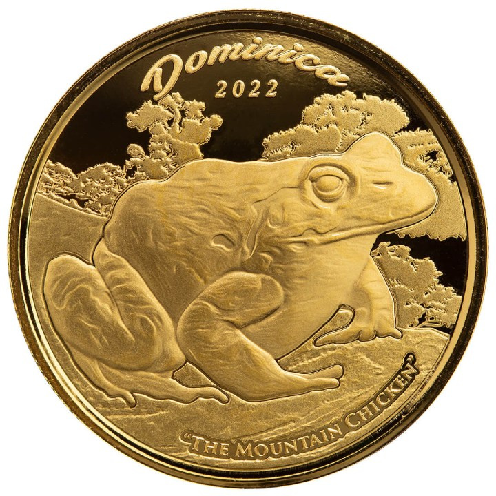  Dominica: Mountain Chicken 1 oz Gold 2022