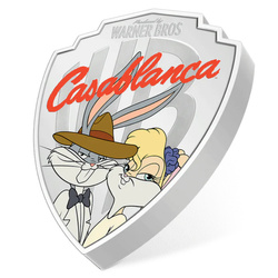 Niue: Looney Tunes Mashups - Casablanca colorata 2 once d'argento 2023 Proof