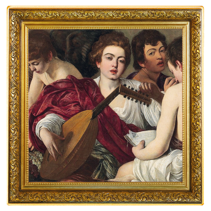 Niue: Caravaggio - Concerto colorato, placcato in oro 1 oncia d'argento 2022 Proof