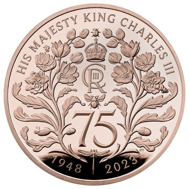 The 75th Birthday of His Majesty King Charles III £5 Złoto 2023 Proof