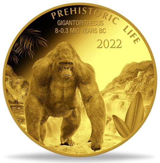 Congo: Prehistoric Life -  Gigantopithecus 0.5 g Gold 2022 Proof