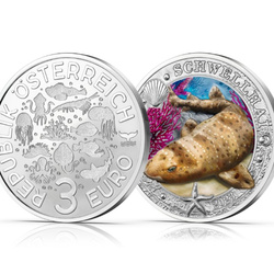 Swell Shark coloreado 3 Euros Cobre 2023