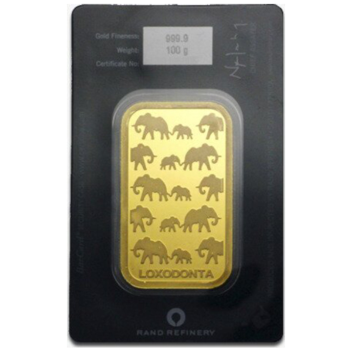 Rand Rafinery 100 gram Gold Bar LBMA GD Refiner