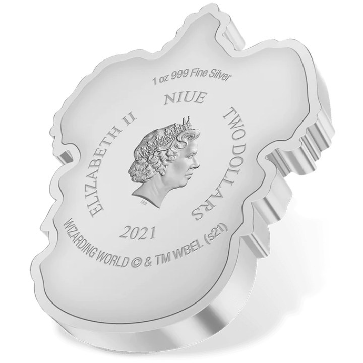 Niue: Harry Potter - Gryffindor Crest kolorowany 1 uncja Srebra 2021 Proof