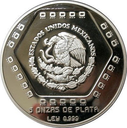Serie Precolombiana: Piramide di Kukulkan 5 once d'argento 1994 PROOF