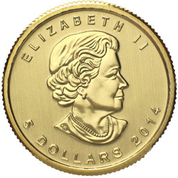 Kanadyjski Liść Klonowy 1/10 uncji Złota 2014
