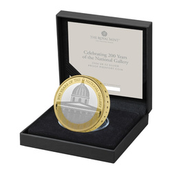 Celebrating 200 Years of the National Gallery £2 pozłacany Srebro 2024 Proof Piedfort