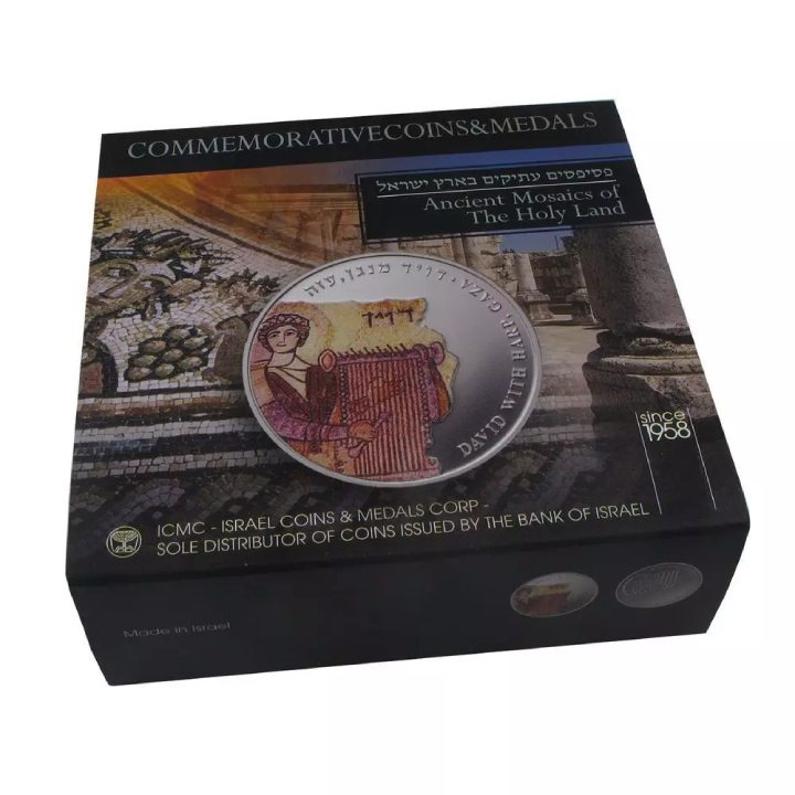 David con Arpa coloreada 1 oz Oro 2012