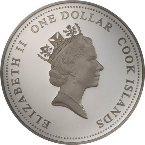 Cook Islands: Johannes Paul II 1 oz Silbermünze 2005 Proof