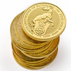 The Queen’s Beasts 2021: The White Greyhound of Richmond 1 oz Gold