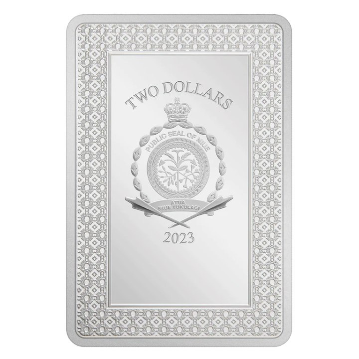 Niue: Cartas del Tarot - La Rueda de la Fortuna de colores 1 oz Plata 2023 Proof