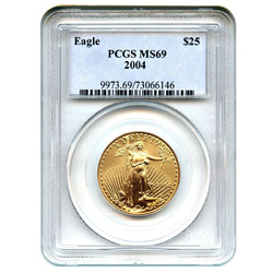 American Eagle 1/2 oz Oro 2004 MS69 PCGS