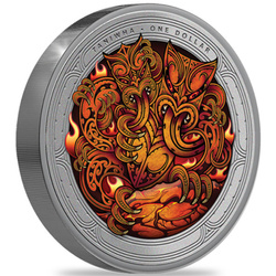 New Zealand: Cave Taniwha 1 kolorowany 1 uncja Srebra 2024 Proof