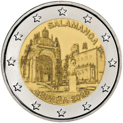 Spanien: Altstadt von Salamanca 2 Euro 2025 UNC 