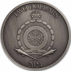 Niue: Heroes of Greek Mythology - Perseus 1 oz Silver 2024 Antiqued Coin