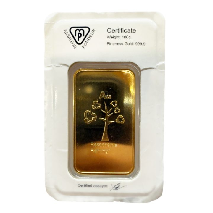 Metalor: Gold Bar 100 gram