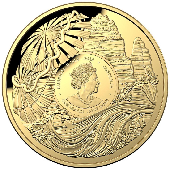 Belleza, Riqueza y Rareza: Doce Apóstoles coloreado 1 oz Oro 2023 Proof Domed Coin