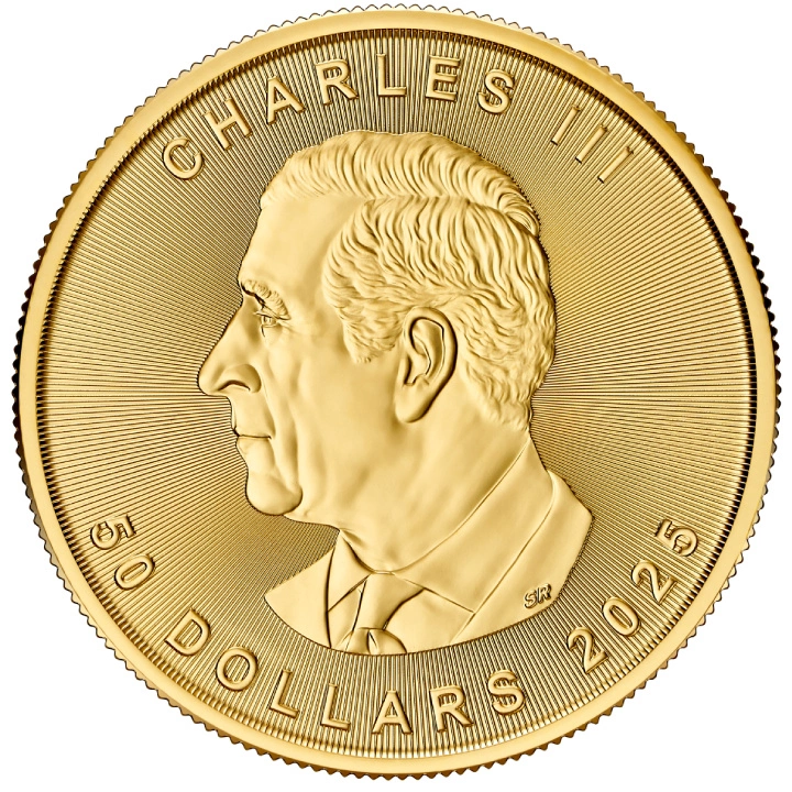 Feuille d'érable canadienne 1 once d'or 2025