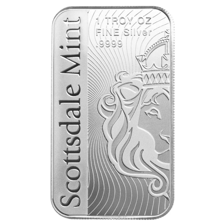 Sztabka Scottsdale Mint Vortex 1 uncja Srebra