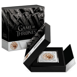 Game of Thrones - Targaryen Sigil kolorowany 1 uncja Srebra 2022 Proof